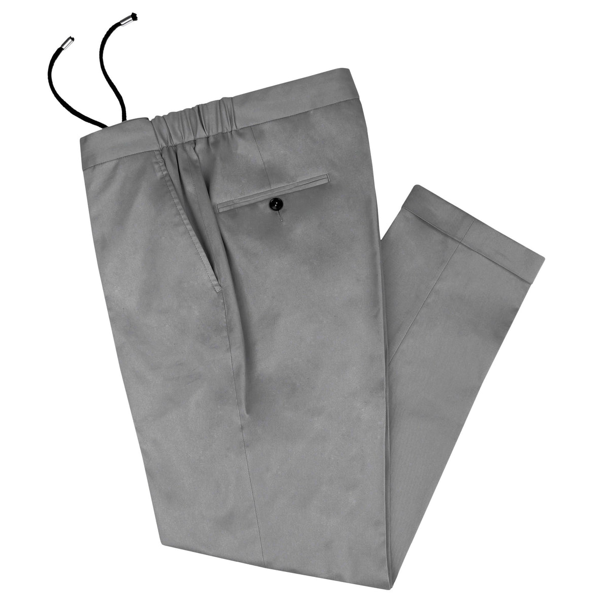 Grey Tailored Drawstring Chino