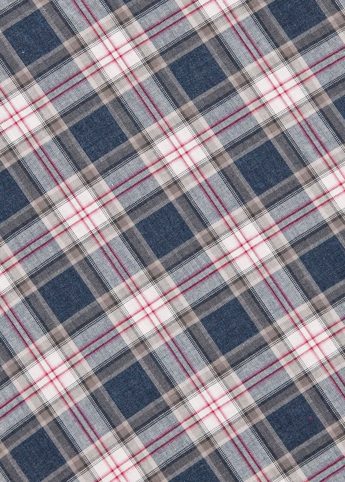 Bespoke - Dark Blue & Red Checked Nightshirt